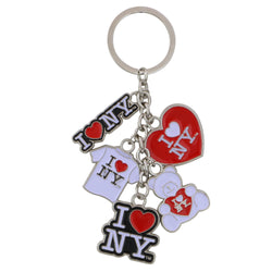 Metal I LOVE NY Key Chain 5 Charms