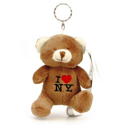 Stuffed I LOVE NY Teddy Bear Keychain