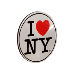 I LOVE NY Round Foil Magnet
