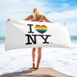 I LOVE NY Pride Beach Towel