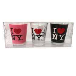 Set of 3 I LOVE NY Shot Glasses